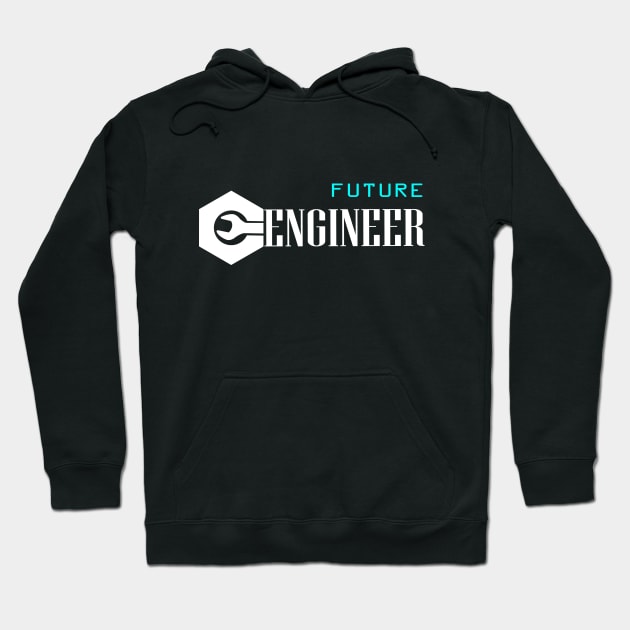 future engineer with text logo engineering Hoodie by PrisDesign99